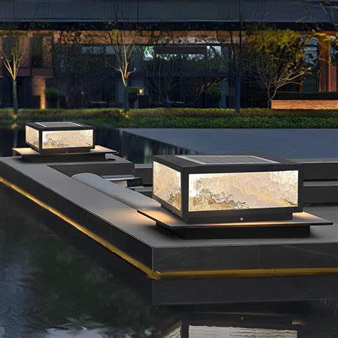 SOLAR PILLAR LIGHT Solar Led Outdoor Light Waterproof .